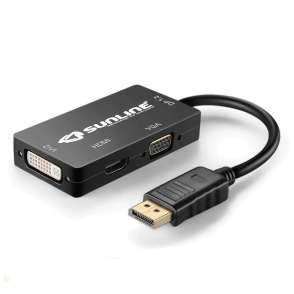 Sunline 170629 Mini DP-HDMI/VGA/DVI Dönüştürücü - Resim 2