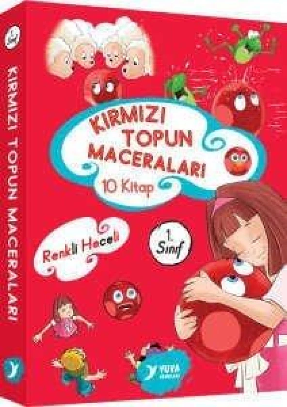 Yuva 1. Sınıflar için Kırmızı Topun Maceraları 10 Kitap Düz Yazı ürün görseli 1