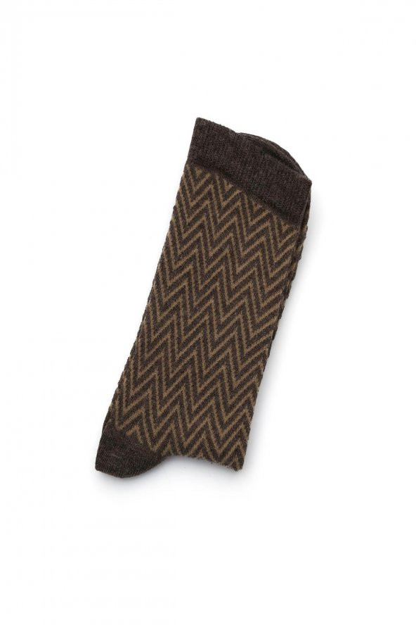 3lü Kadın Zigzag Desenli Asortili Çorap 3484-B3 - Resim 2