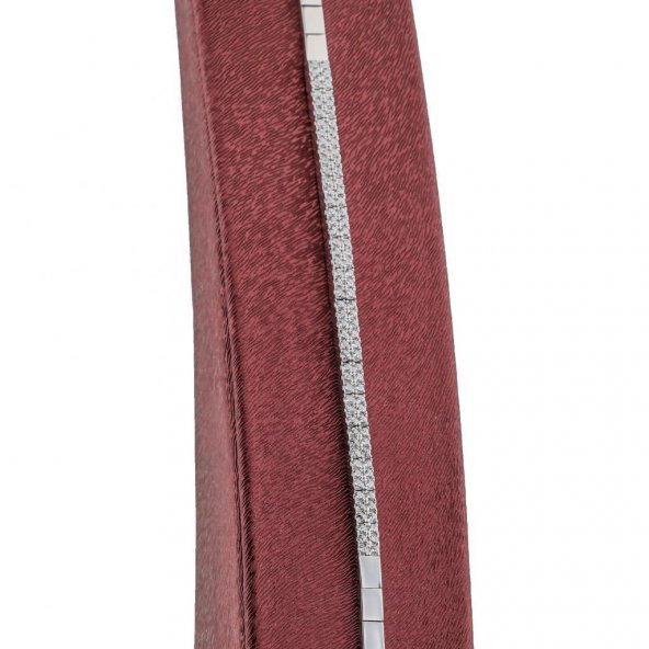 2 Sıra Çarpraz Gümüş Bayan Set - Resim 3