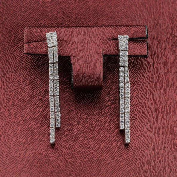 2 Sıra Çarpraz Gümüş Bayan Set - Resim 4