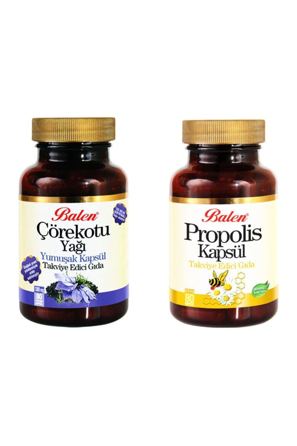Balen Çörekotu Yağı Kapsül (Soğuk pres)+Propolis Kapsül ürün görseli 1