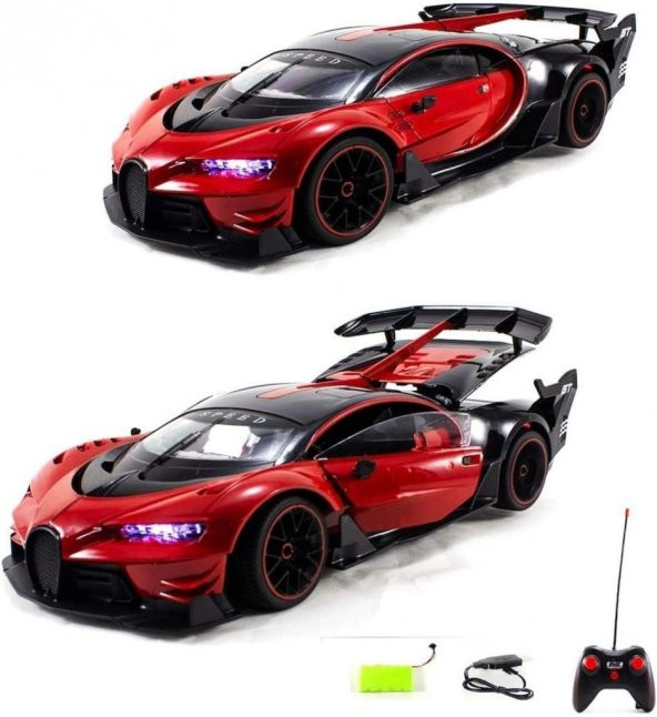 Uzaktan Kumandalı Araba Kapıları Açılan Şarjlı Bugatti 1/12 Ölçek - Resim 2