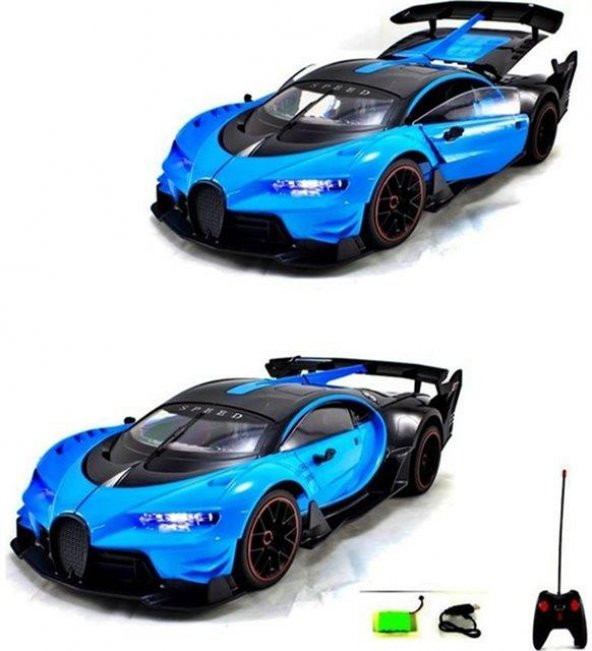 Uzaktan Kumandalı Araba Kapıları Açılan Şarjlı Bugatti 1/12 Ölçek - Resim 6