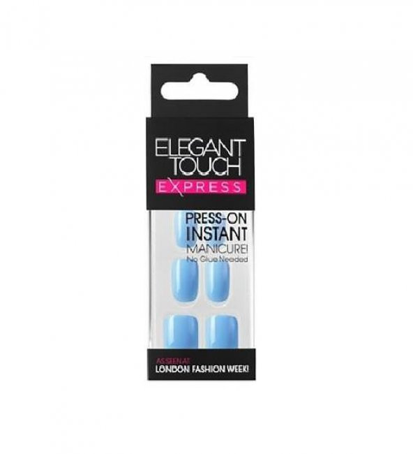 Elegant Touch Express Polished Pastel Blue Kendinden Yapışkanlı Takma Tırnak ürün görseli 1