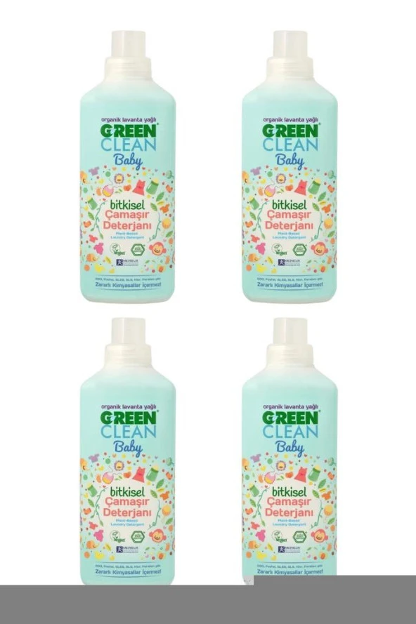 U Green Clean Organik Lavanta Yağlı Baby Bitkisel Çamaşır Deterjanı 1000ml 4'lü ürün görseli 1