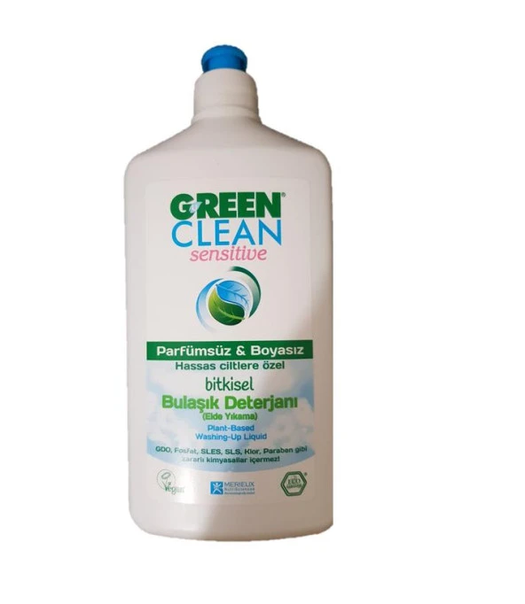 U Green Clean Sensitive Parfümsüz Kokusuz Bitkisel Bulaşık Deterjanı 500 ml ürün görseli 1