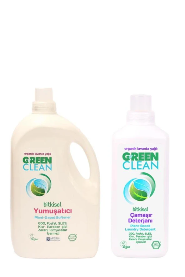 U Green Clean Çamaşır Deterjanı 1000 ml ve Yumuşatıcı 2,75 lt Set ürün görseli 1