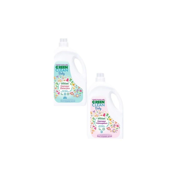 U Green Clean Baby Çamaşır Deterjanı 2,75 lt + Yumuşatıcı 2,75 lt - 2li Set ürün görseli 1