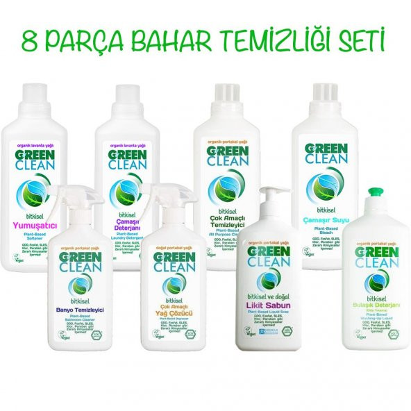 U Green Clean Temizlik Seti 8 parça ürün görseli 1