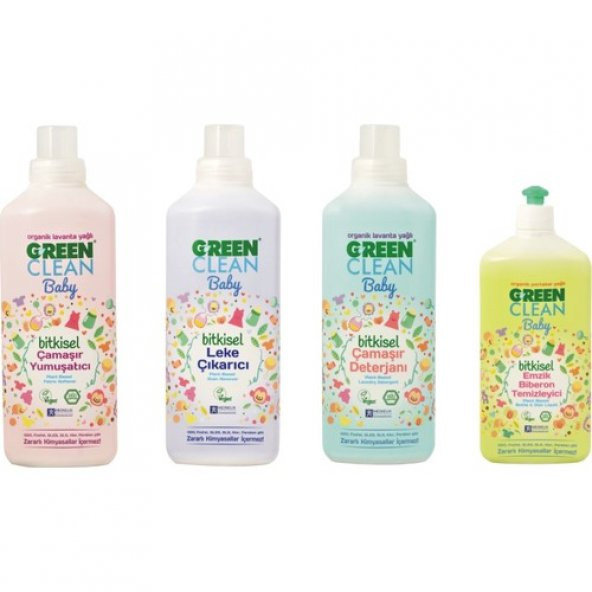 U Green Clean Baby Çamaşır Yum. Leke Çıkarıcı Çamaşır Det.(1lt) Emzik Biberon Tem. 0,5 L ürün görseli 1
