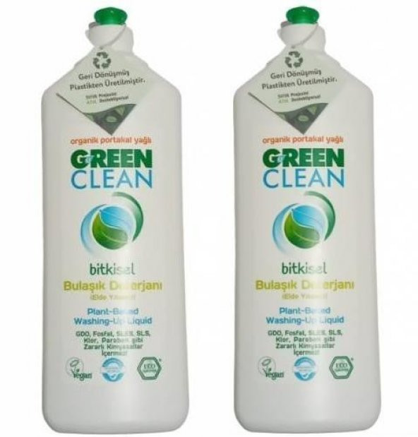 U Green Clean Bitkisel Bulaşık Deterjanı 730 ml 2li Set ürün görseli 1