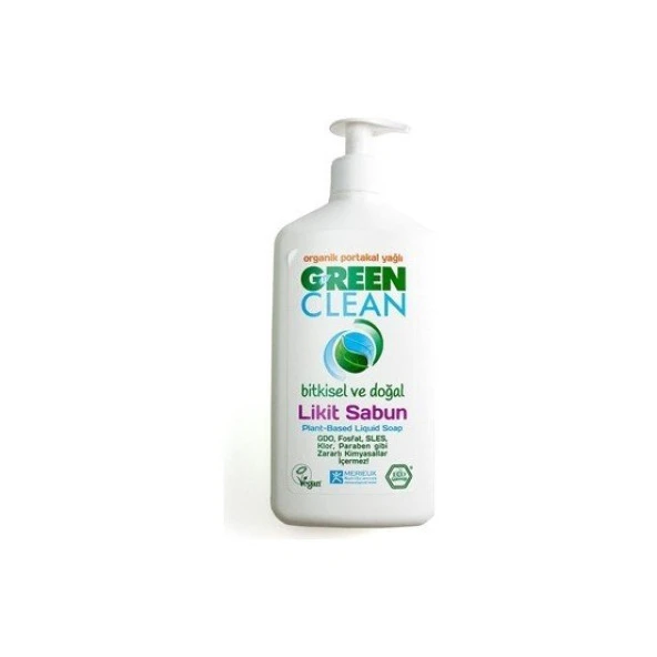 U Green Clean Organik Portakal Yağlı Bitkisel Ve Doğal Likit Sabun 500 ml ürün görseli 1