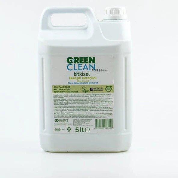 U Green Clean Organik Portakal Yağlı Bitkisel Bulaşık Deterjanı 5 Lt ürün görseli 1
