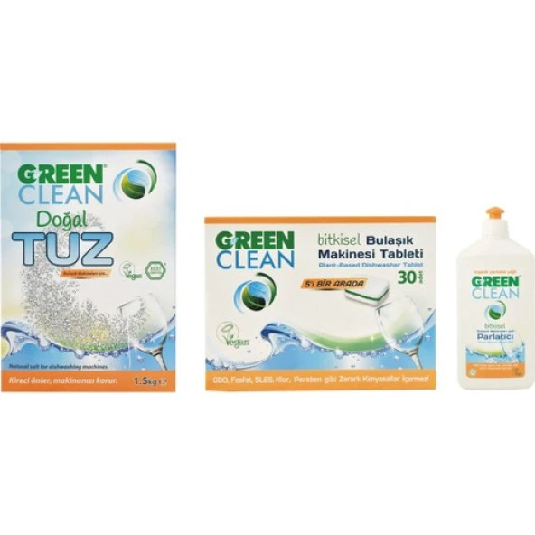 U Green Clean Bulaşık Mak.Tablet parlatıcı tuz seti ürün görseli 1