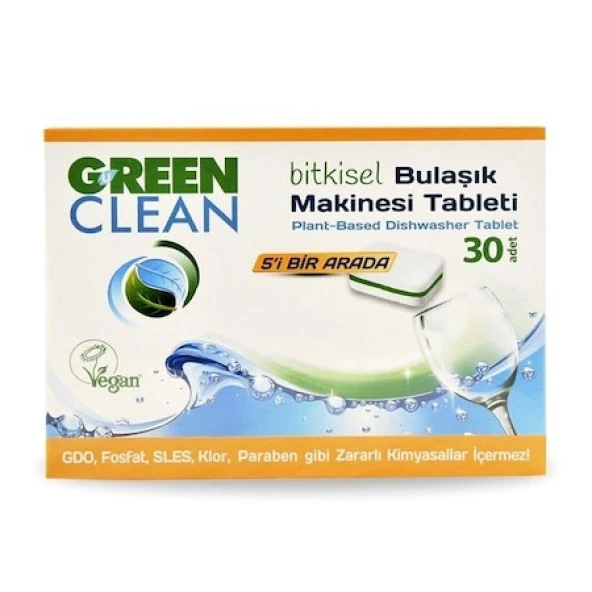 U Green Clean Bitkisel Bulaşık Makinesi Tableti 30lu ürün görseli 1