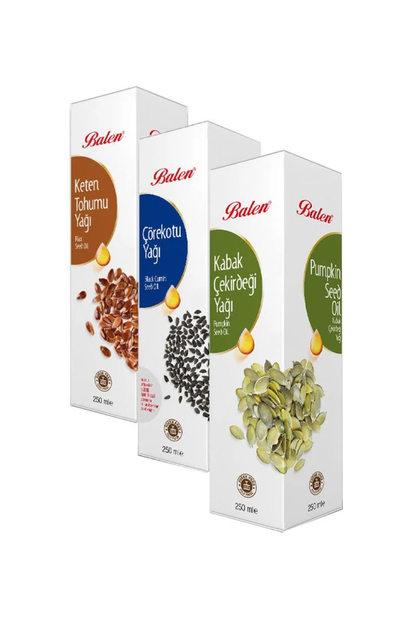 Balen 250 ml Çörekotu,Keten Tohumu,Kabak Çekirdeği Yağ Sğk Pres ürün görseli 1