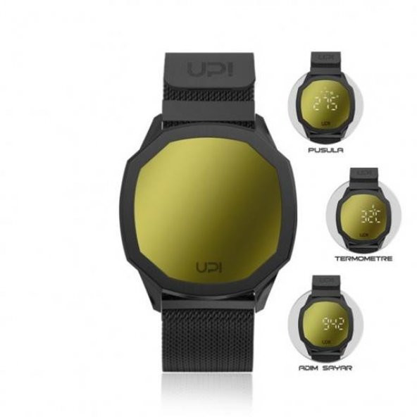 UPWATCH VERTICE BLACK&YELLOW ERKEK KOL SAATİ - Resim 4