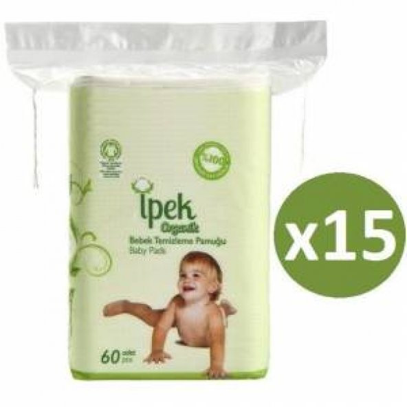 İpek Organik Bebek Temizleme Pamuğu 15 'Lı ürün görseli 1