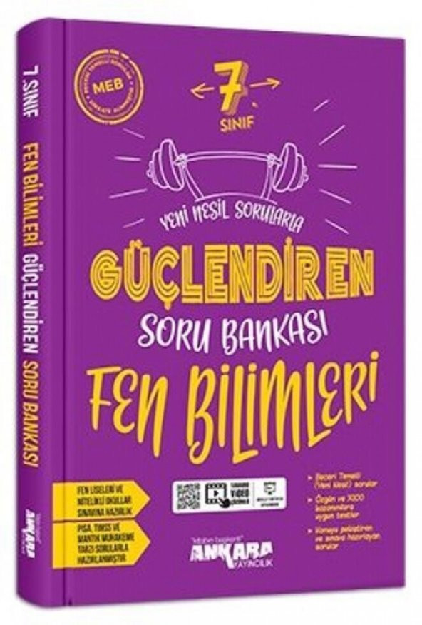 7. Sınıf Fen Bilimleri Güçlendiren Soru Bankası Ankara Yayıncılık ürün görseli 1