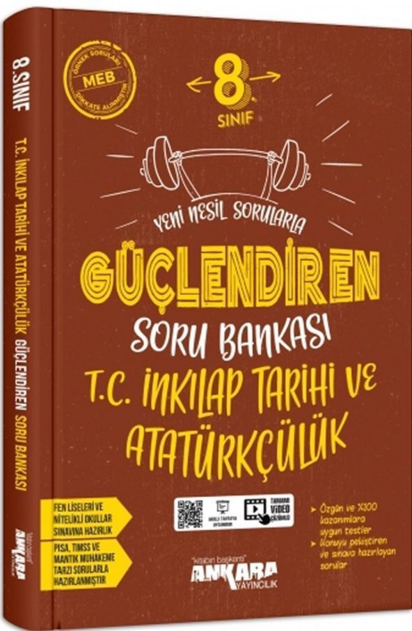 8. Sınıf T.C. İnkılap Tarihi ve Atatürkçülük Güçlendiren Soru Bankası Ankara Yayıncılı ürün görseli 1