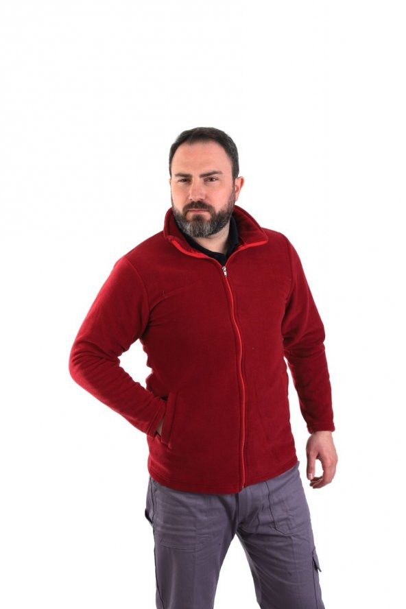 ESER - Fermuarlı Polar Mont - Bordo ürün görseli 1