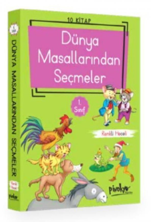 Pinokyo 1. Sınıf Dünya Masallarından Seçmeler 10 Kitap Set Heceli ürün görseli 1