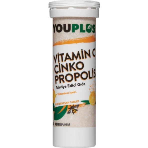 Youplus Vitamin C, Çinko & Propolis 20 Efervesan Tablet - Abdi İbrahim - Resim 3