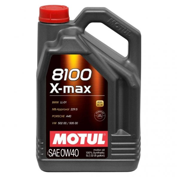 Motul 8100 X-Max 0W-40 4 Lt Tam Sentetik Motor Yağı ürün görseli 1