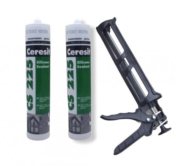 Ceresit Şeffaf Silikon 2Li Set & Plastik Silikon Tabancası ürün görseli 1