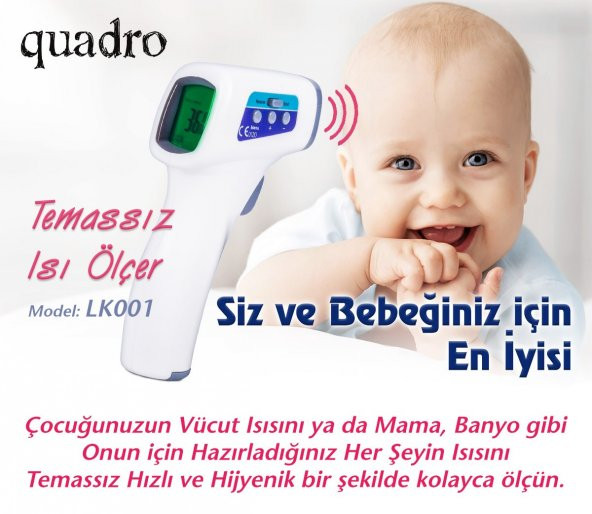 Quadro Temassız Ateş Ölçer LK001 - Beyaz - Resim 6