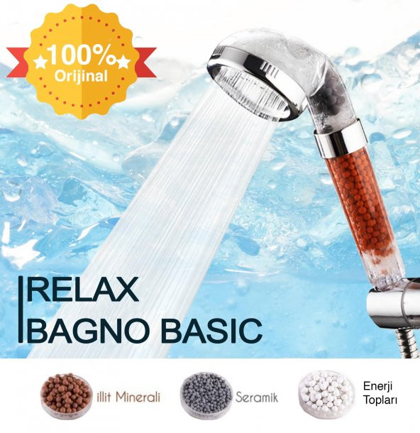Relax Bagno %50 Su Tasarruflu Duş Başlığı - Kokulu ve Arıtmalı Banyo Duş Başlığı ürün görseli 1