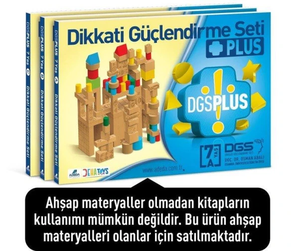 Dikkati Güçlendirme Seti Plus 7 Yaş Kitap (3 Kitap) - Osman Abalı ürün görseli 1