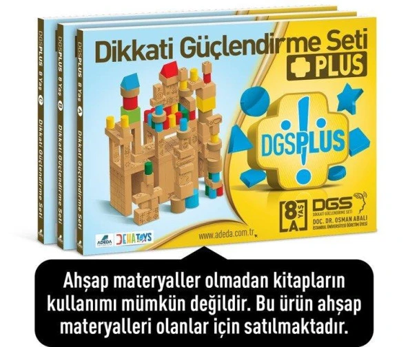 Dikkati Güçlendirme Seti Plus 8 Yaş Kitap (3 Kitap) - Osman Abalı ürün görseli 1