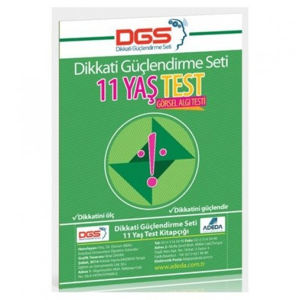 Adeda DGS 11 Yaş Görsel Algı Testi ürün görseli 1
