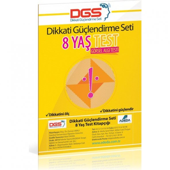 Adeda DGS 8 Yaş Görsel Algı Testi ürün görseli 1