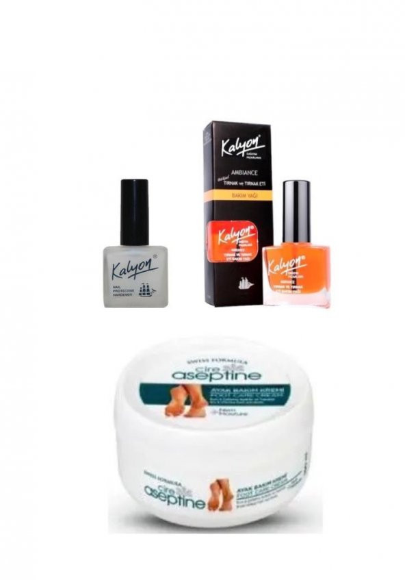 Kalyon Tırnak Sertleştirici + Bakım Yağı+ Cire Aseptine Ayak Kremi 150 ML ürün görseli 1
