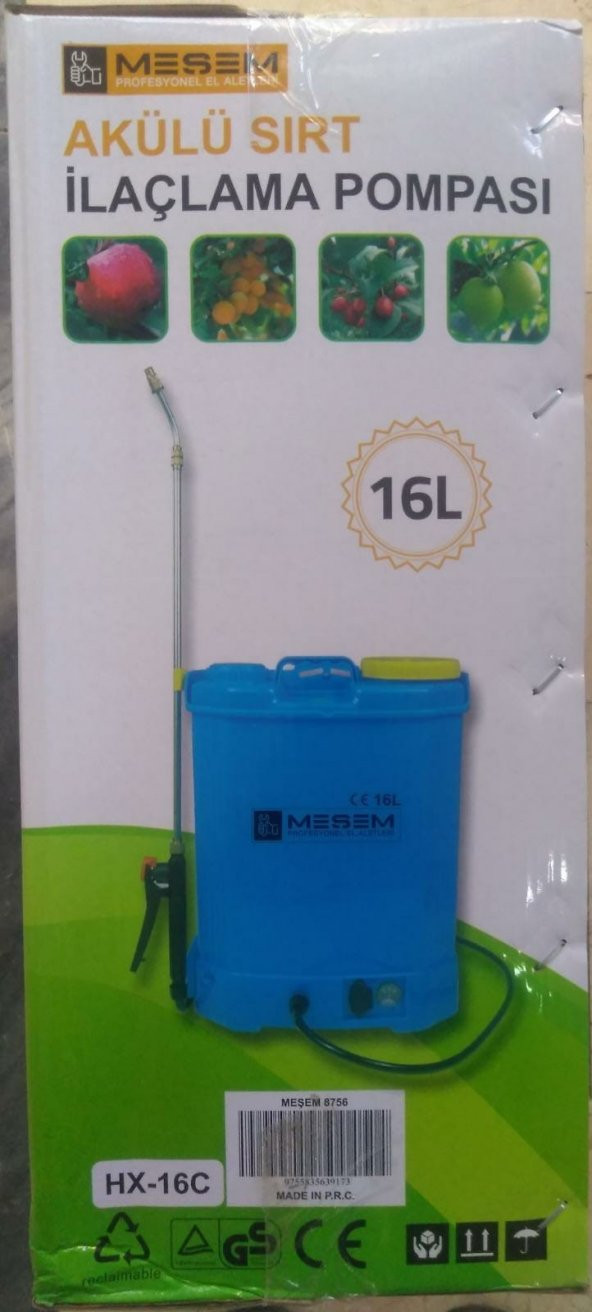 Şarjlı Meşem 16 Litre İlaçlama Pompası - Resim 3