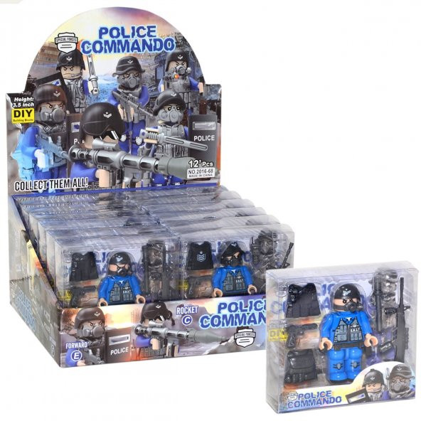 2016-68 Prestij, Mini Polis Seti - Police Commando - Resim 2