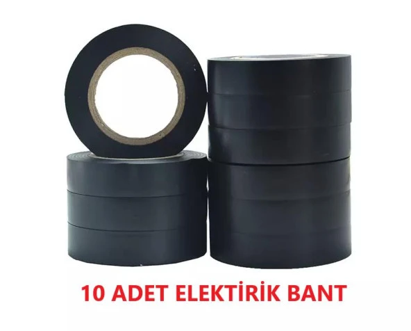 Beze İzole Elektrik Bandı Siyah 0,13mm * 19mm (10 ADET) ürün görseli 1