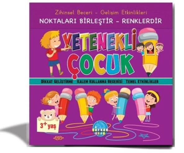 Safkan Kids Okul Öncesi Yetenekli Çocuk Noktaları Birleştir Renklendir 3+ ürün görseli 1