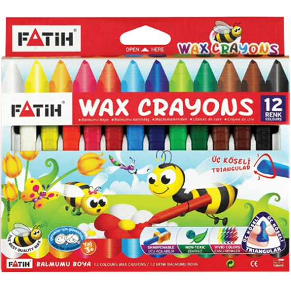 Fatih Mum Pastel Boya Wax Crayon Jumbo 12 Renk 50220 ürün görseli 1