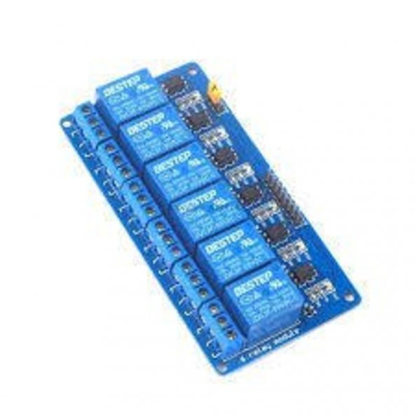 5V 6 Kanal Röle Kartı (Geliştirme Kartlarıyla Uyumlu) Arduino ürün görseli 1