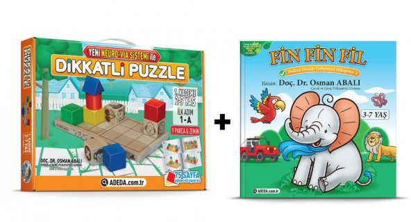 Adeda Dikkatli Puzzle 1. Kademe 2-7 Yaş İlk Adım + Fin Fin Fil ürün görseli 1