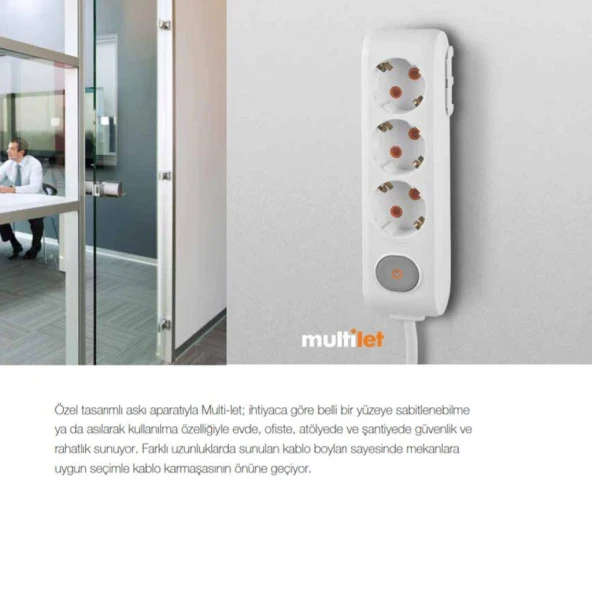 Viko Multi-Let 3 Lü Çocuk Korumalı Grup Priz 5 Mt - Resim 4
