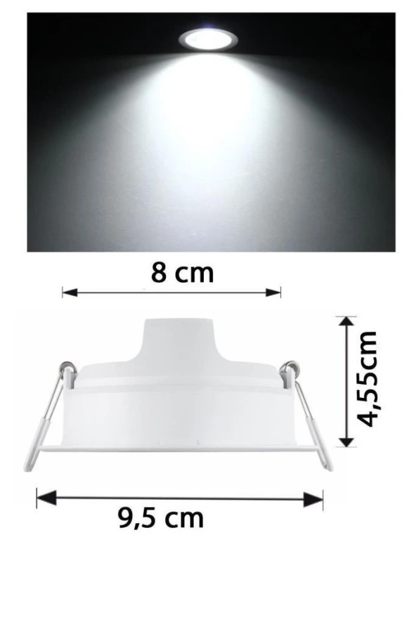 Philips Essential 3,5W Led Panel Beyaz 6500K Delik Capı : 8 cm - Resim 2