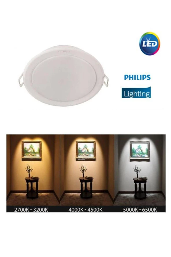 Philips Essential 3,5W Led Panel Beyaz 6500K Delik Capı : 8 cm - Resim 5