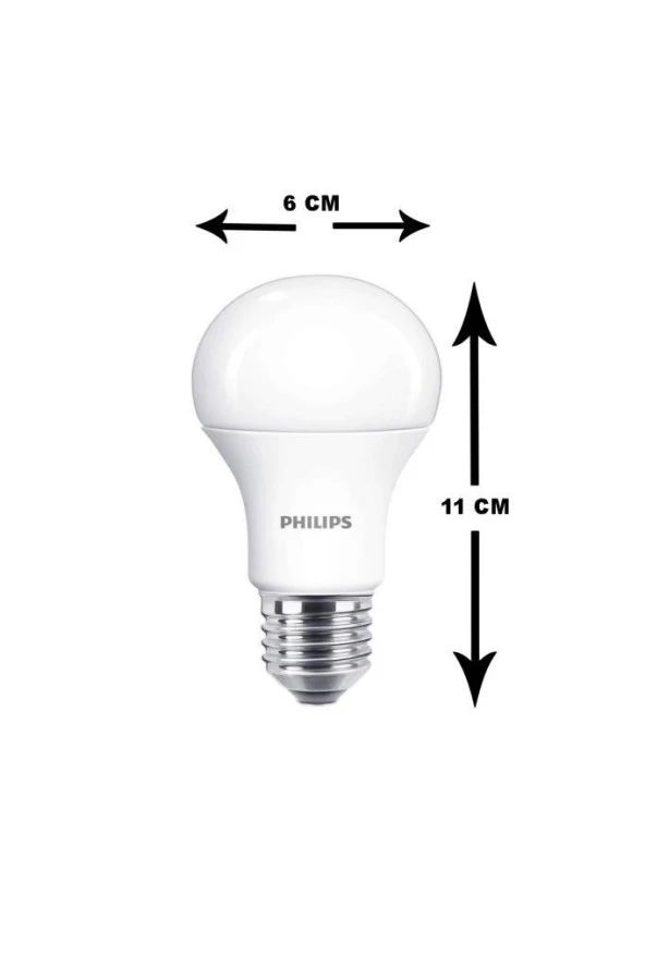Philips 8W (60W) Led Ampul Beyaz 6500K E27 Duy - Resim 2