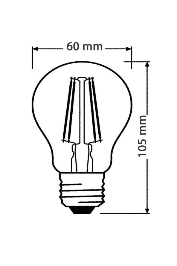 Osram 7W (60W) Led Value E27 Rustik Led Ampul - Resim 4