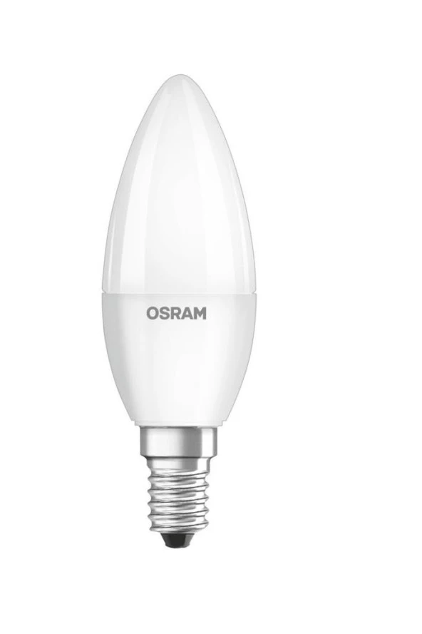 Osram 4,9-5 Watt 470 Lumen Sarı Işık Mum Buji E-14 Duy Led Ampul ürün görseli 1